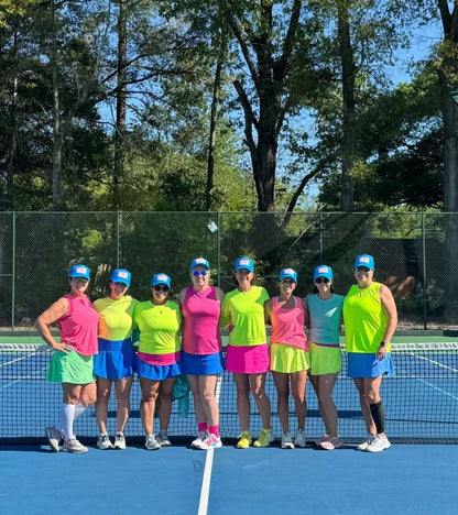 Rainbow Tennis Initial Trucker Hat, Custom Patch Cap