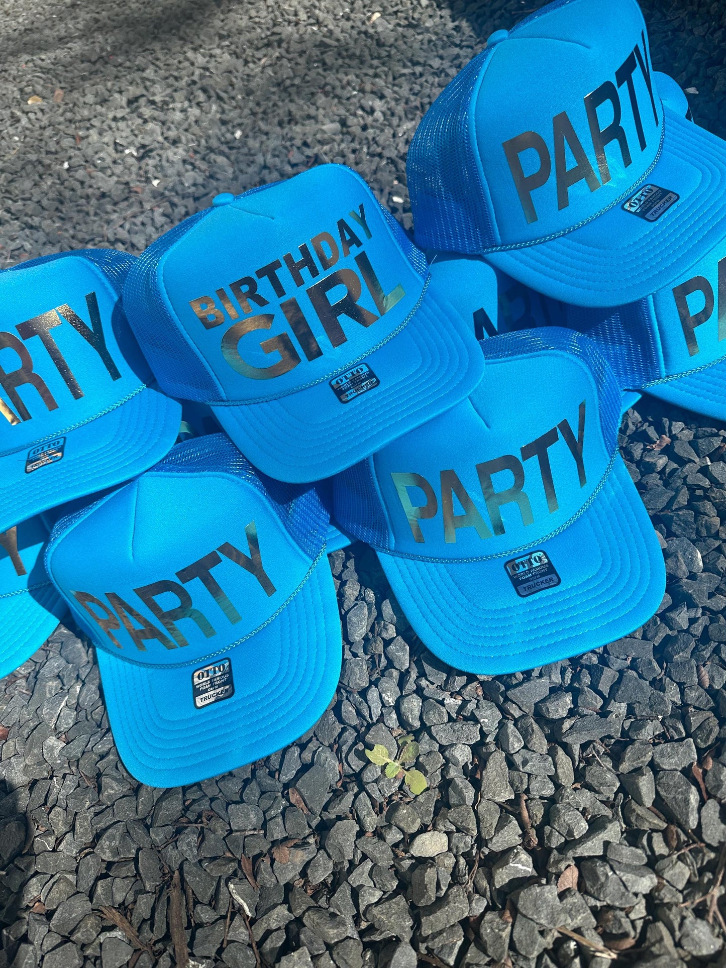 Custom Birthday Trucker Hat Cap, Girls Trip, 40th 50th Gift ideas, Girls Weekend, Customized, Beach, gold, beach babe