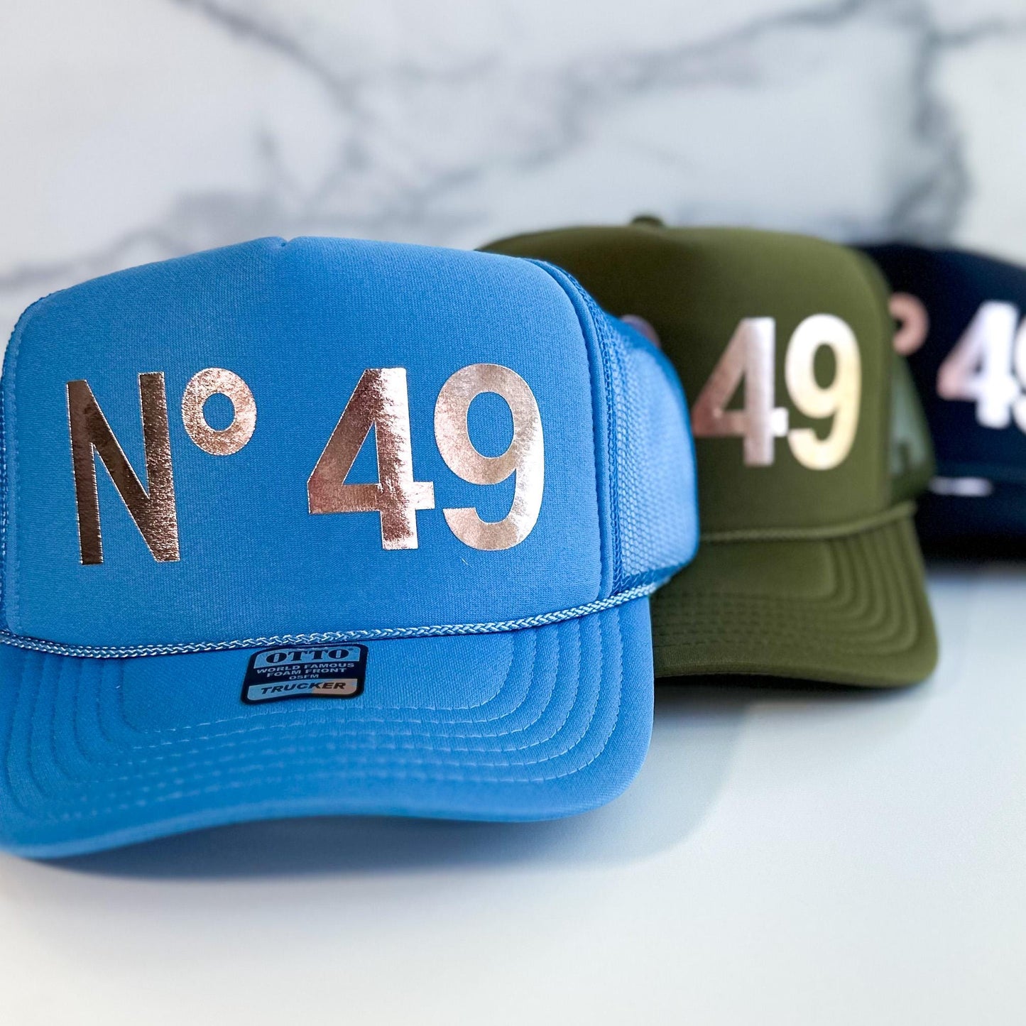 Custom Birthday Trucker Hat Cap, Girls Trip, 40th 50th Gift ideas, Girls Weekend, Customized, Beach, gold, beach babe