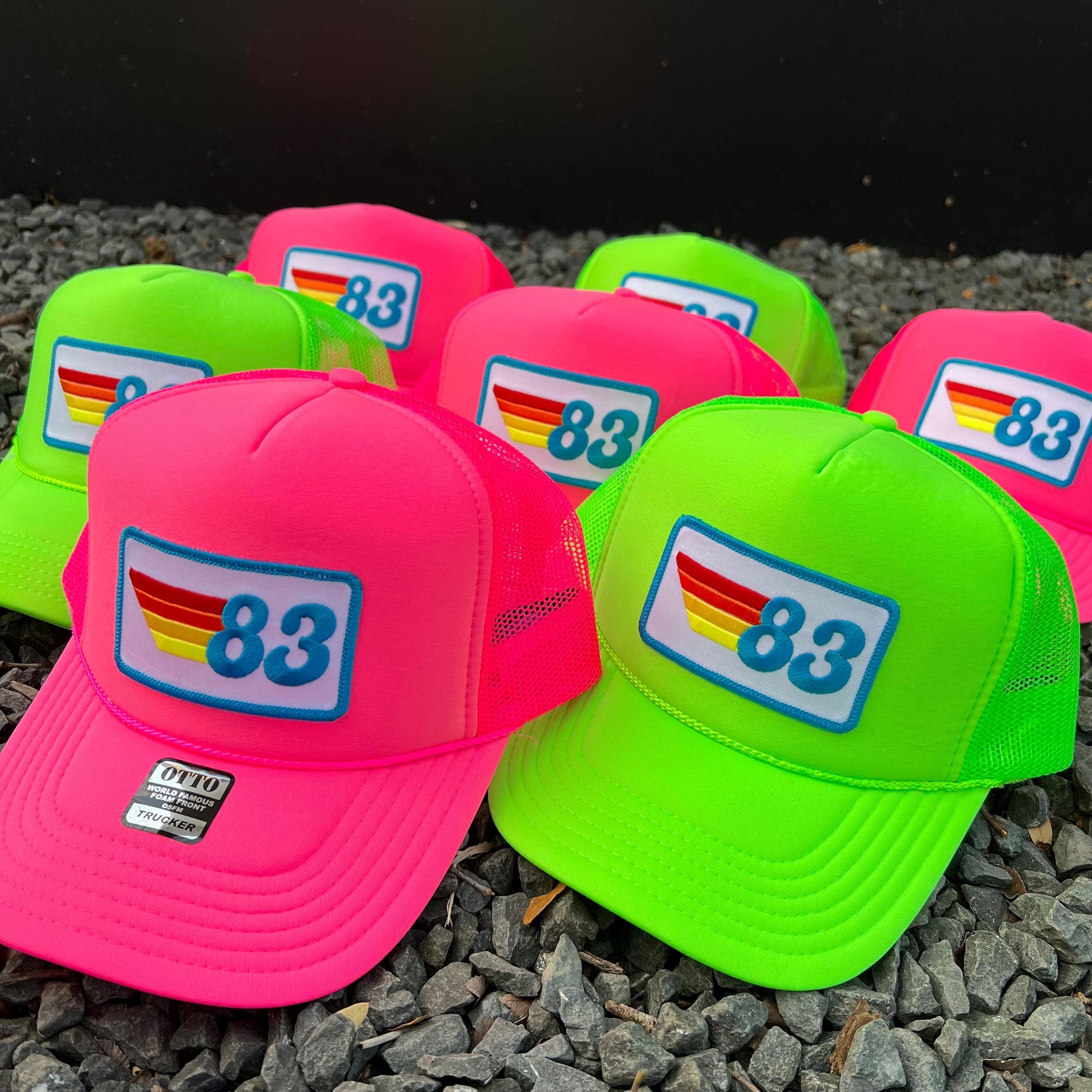 Trucker Hat - Birthday Rainbow Stripes Patch