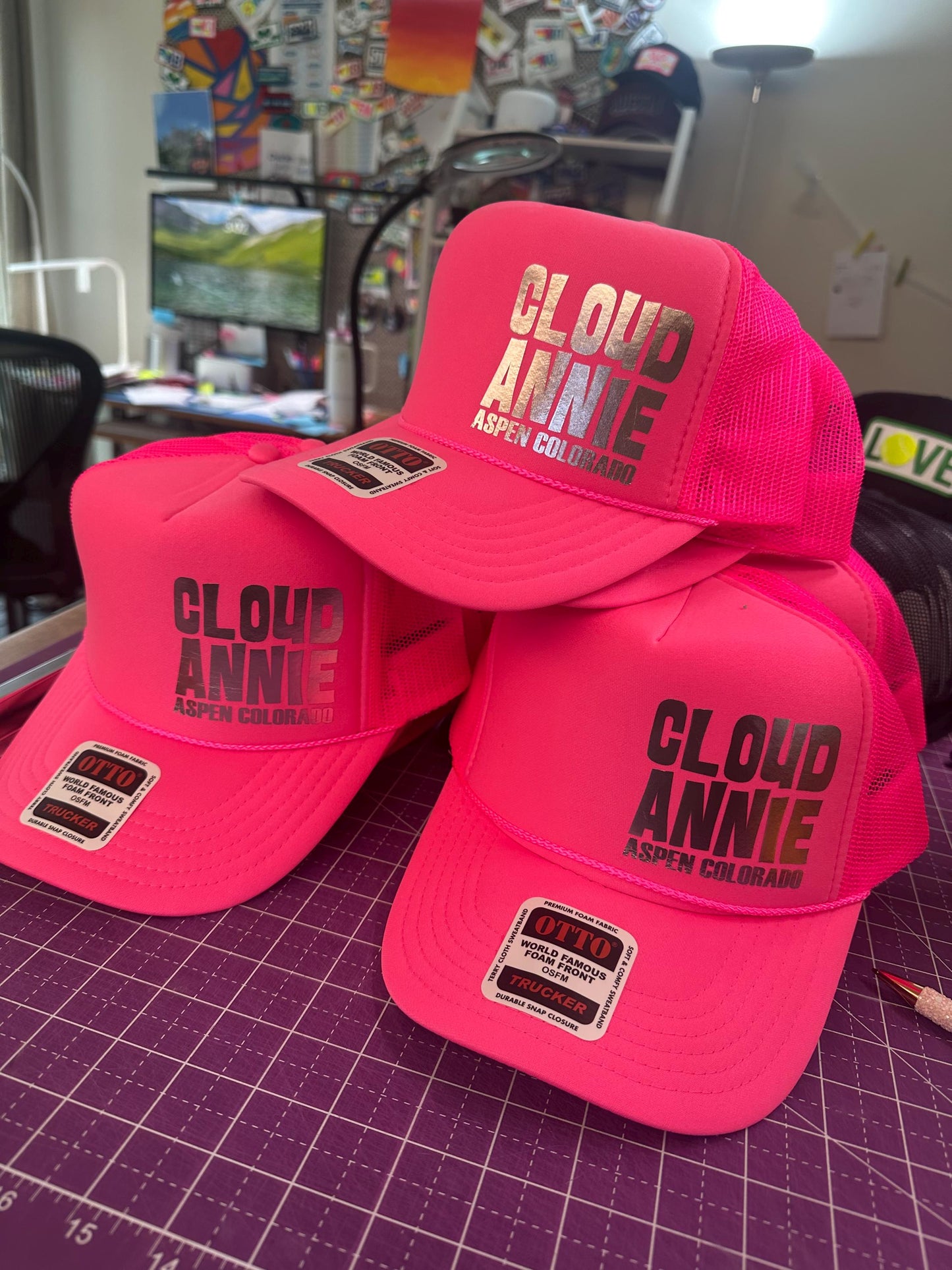Custom Trucker Hat Cap, Girls Trip, 40th Birthday Gift ideas, Girls Weekend, Customized, Bridesmaids, Beach, 50th birthday gift favor, GOLD