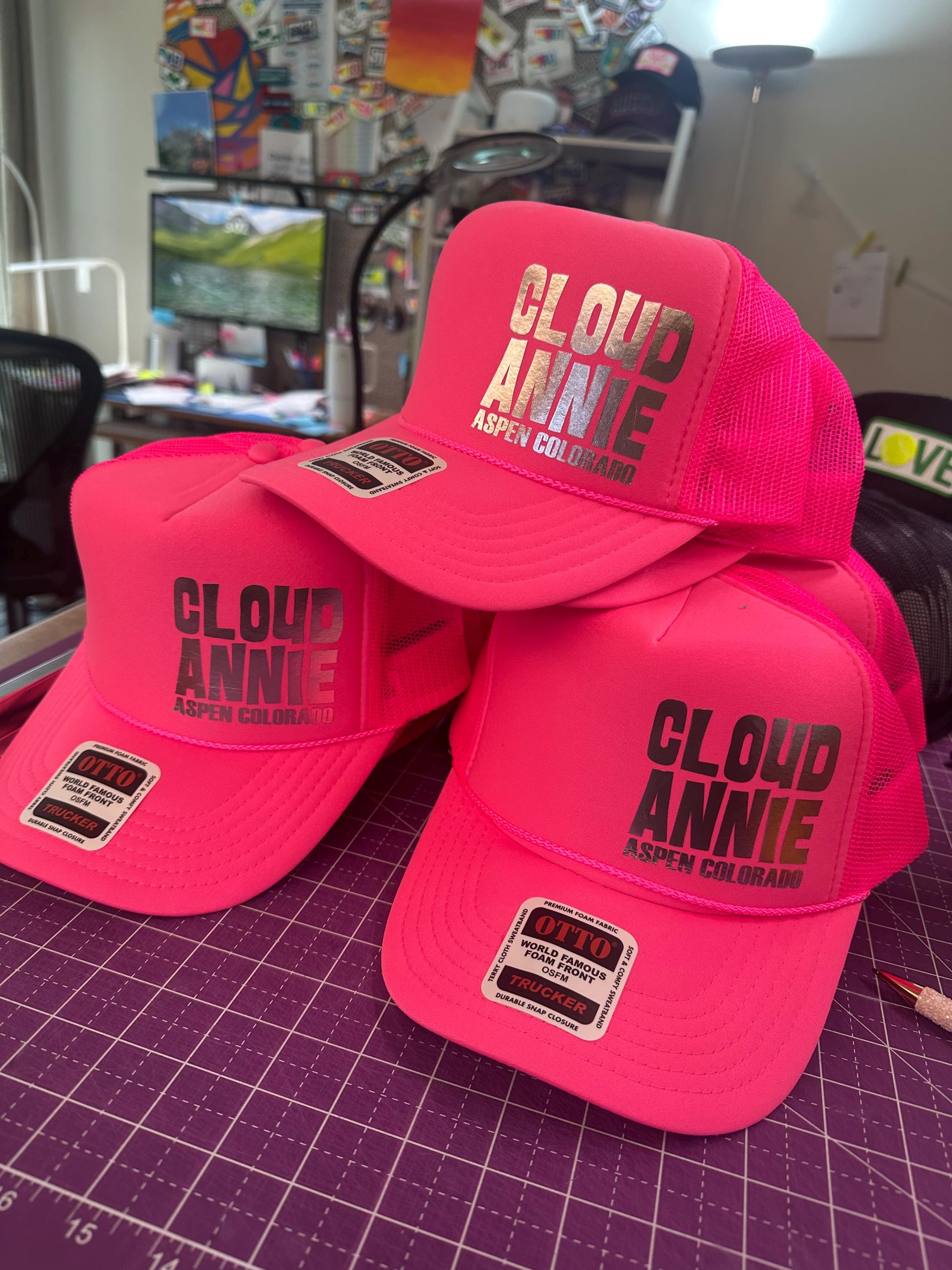 Custom Trucker Hat Cap, Girls Trip, 40th Birthday Gift ideas, Girls Weekend, Customized, Bridesmaids, Beach, 50th birthday gift favor, GOLD