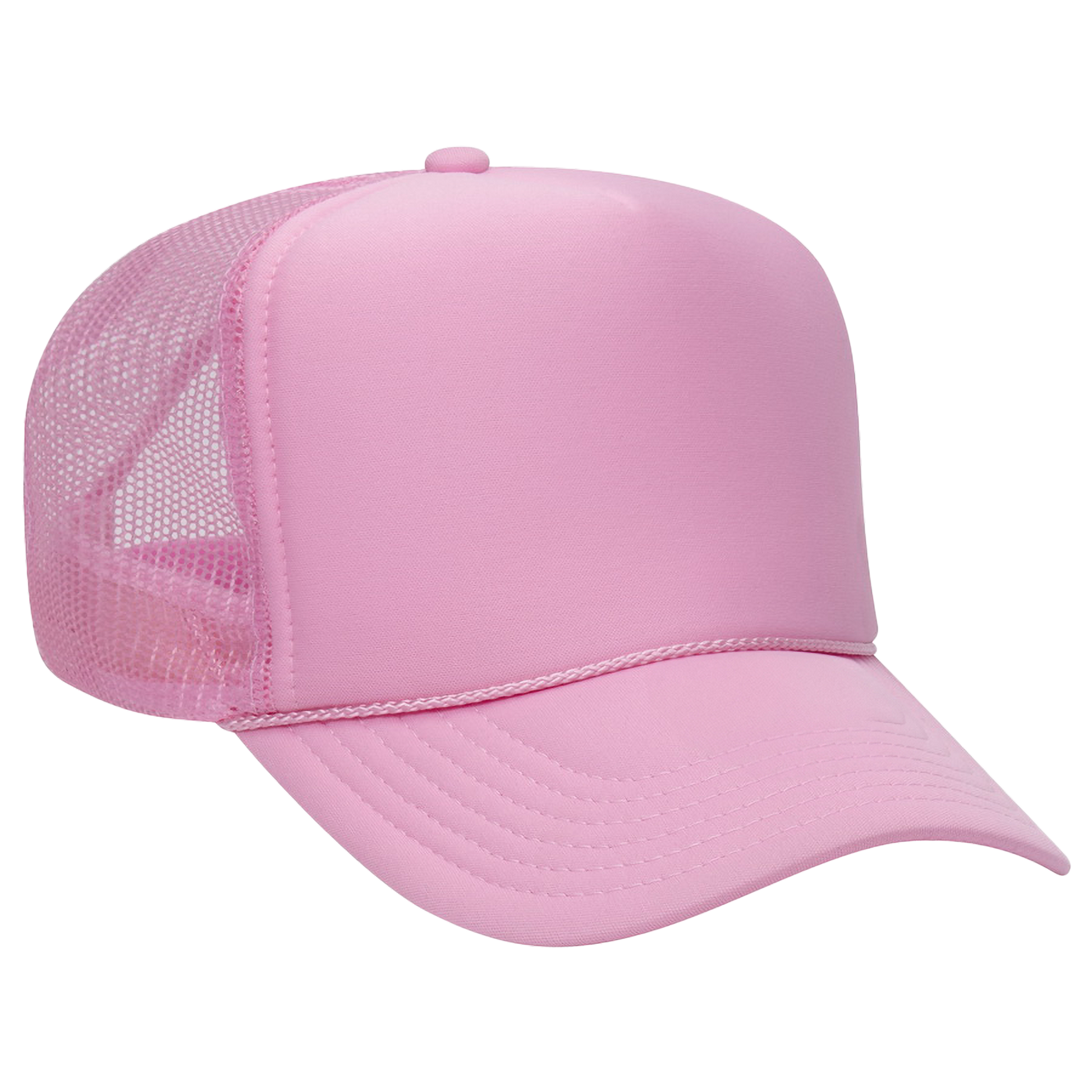 Blank pink foam trucker hat
