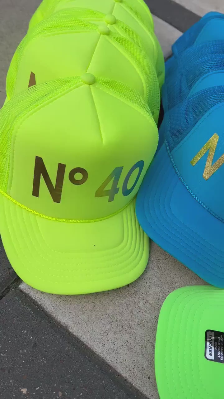 Custom Birthday Trucker Hat Cap, Girls Trip, 40th 50th Gift ideas, Girls Weekend, Customized, Beach, gold, beach babe