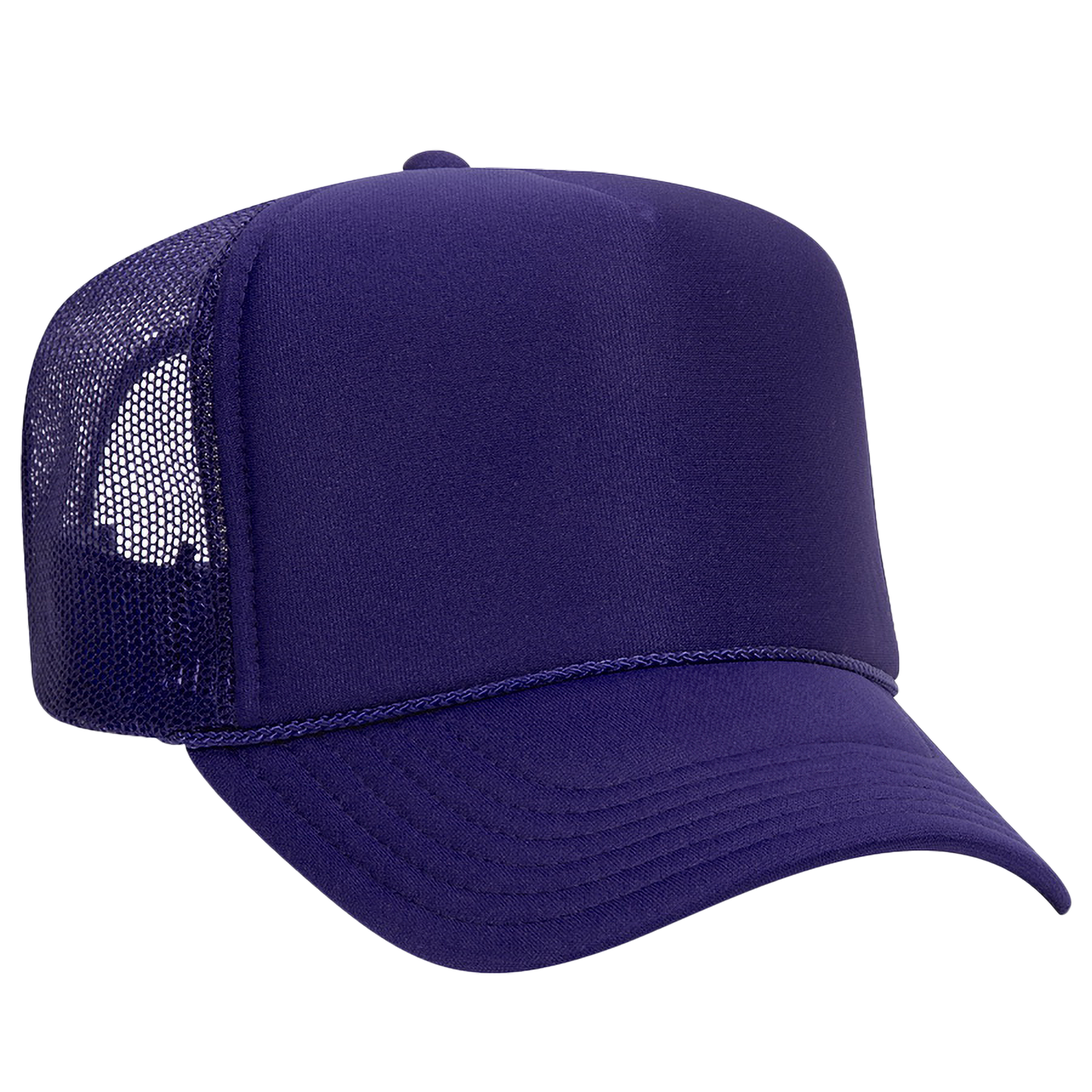 Blank purple foam trucker hat